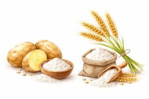 小麦粉と片栗粉の材料の違い